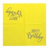 20 Serviettes Happy Birthday 33 x 33 cm Yellow /