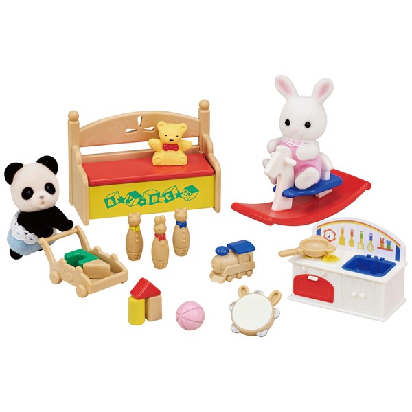 Calico Critters Baby's Toy Box - Includes Snow Rabbit and