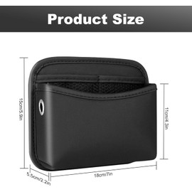 2 piezas de organizador de bolsillo lateral para auto, bolsa de almacenamiento mini con correa para celular, billetera, llave, anteojos, accesorios multifuncionales de organizador para auto