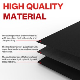 BBQtrips Grill Mats for Outdoor Grill, (10 pcs) Non Stick BBQ Grill Mat Grilling Mat, BBQ Grilling Accessories, Heavy Duty, Reusable and Easy to Clean, Grill Sheets for Gas Charcoal and Electric BBQ