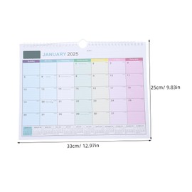 DOITOOL Fsc Certified Paper Wall Hanging Calendar with Spiral Binding Monthly Planner with International Holidays Marked Space Saving Design for Home and Office Use Minimalist Monthly Wall