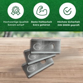 Genisys Stainless Steel Replacement Blade Blades Compatible with Kress Mission RTK Robotic Lawnmower - LongLife - 1-Hole Shatterproof [DIN EN 50636 Tested], Piece: 18