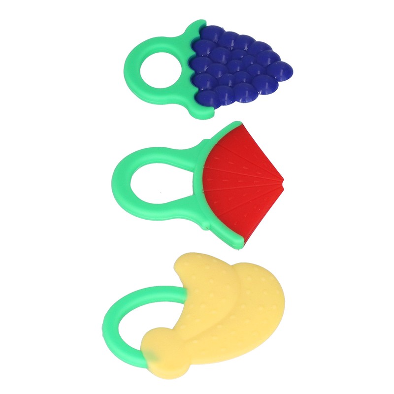3Pcs Baby Teething Toys Lovely Fruit Shape Teeth Discomfort Relief