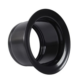LQS Extended Sink Flange, Deep Garbage Disposal Sinks Flange for Kitchen Sinks, Fit for 3-1/2 Inch Standard Sink Drain Hole, Deep Sink Flange (Black)