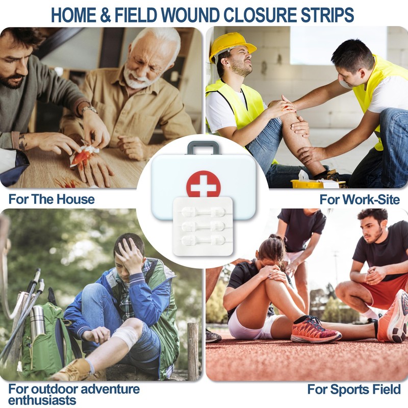 Wound Closure Strips - Emergency Laceration Closure Kit to Repair