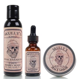 Skully's Peacemaker 4 oz. Beard Wash, 2 oz Beard Balm & 1 oz. Beard Oil, Beard kit