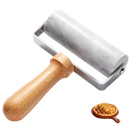 Smooth Surface Marble Rolling Pins for Baking,Dough Roller with T-Type,Pastry Roller Enhance Your Baking Skills,Non-Stick Surface,Versatile and Compact-for Home Bakers and Professional Chefs