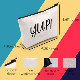 S-tep Brothers Cosmetic Bag S-tep Brothers Movie Merchandise Did We Just Become Friends Yup Makeup Zipper Pouch Bag for S-tep Brothers Fan (YuP Bag)