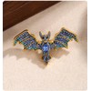 Just Follow Rhinestone Devil Bat Brooch Sparkling Crystal Bat Pin