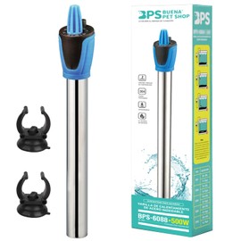 BPS Aquarium Heater Waterproof 200W Stainless Steel 28cm with 2 Suction Cups BPS-6086