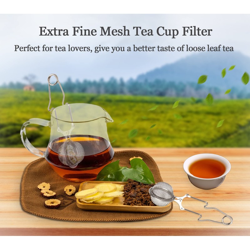Snap Ball Tea Strainer, Exptolii 2 Pack Stainless Steel Tea