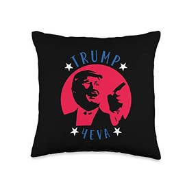 Trump 2024 Trump Tees Patriotic Tee Election Pro Trump 2024 Throw Pillow, 16x16, Multicolor