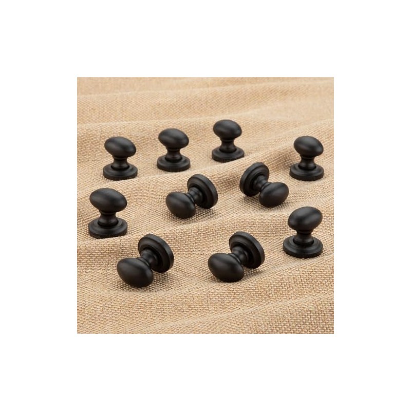 The Woodbury Lane 10 Pack Cabinet Knobs, Oval Drawer Pulls