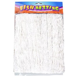 Zugar Land Colorful Cotton White Fish Net (6 Ft x 15 Ft) Nautical Pirate Hawaiian Luau Fisherman Fishman Mermaid Decoratinve Fishing Netting. Hang Your Pictures. Wall Decor (White)