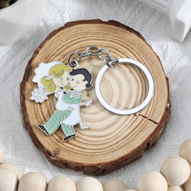 Schlüsselanhänger, personalisierbar, Geschenk für Paare, personalisierbar, Geschenk für Lehrer, niedlicher Schlüsselanhänger, Geschenk für Freund, Geschenk für Freund, silber, Small