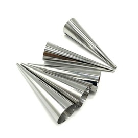 Tsumuku 16 Pieces Corne Mold Bread Making Tool Pan Pie Utensil Cornet Mold Stainless Steel