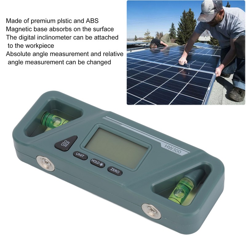 Digital Inclinometer Plastic ABS Magnetic Base Level Angle Measuring Gauge
