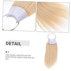 FOMIYES Hair Dye Set 30 Real Human Hair Samples for Styling Training Matching Marked Pvc Ring