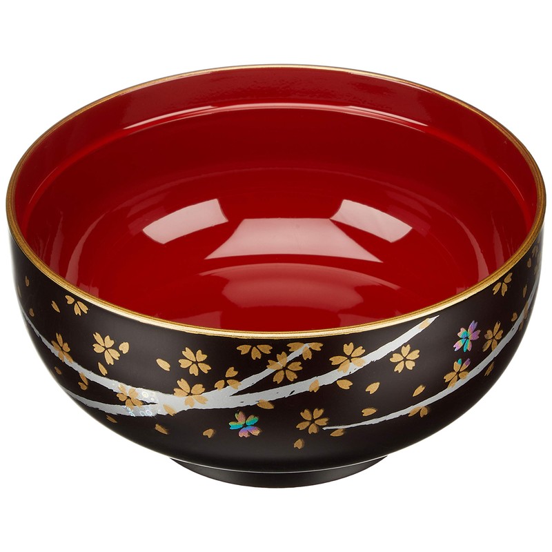 Mitani M17042-9 Yamanaka Lacquerware Soup Bowl, Dark Brown, 5.2 inches