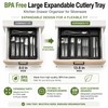 Expandable Silverware Organizer for Kitchen Drawers – 7-Compartment BPA-Free Cutlery