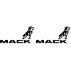 fdc Mack Trucks Dog Vinyl White Sticker Decal Die Cut