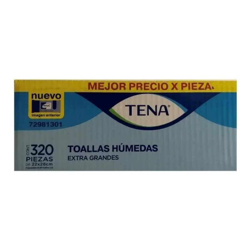 Tena Toallas Húmedas Extra Grande 320 Toallitas