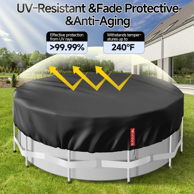 VniYors 14 Ft Round Winter Pool Cover, Heavy Duty Thickened