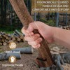Hatchet Axe, 15.7" Camping Hatchet with Leather Sheath, Bushcraft Axe