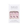 French Tip Press on Toenails Short Square Fake Toes with