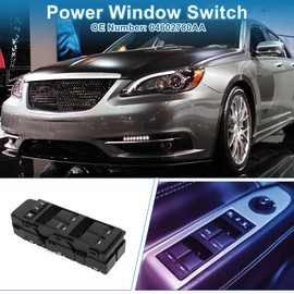 A ABSOPRO Elektrischer Fensterschalter Nr. 04602780AA Fenstersteuerschalter für Chrysler 200 300 Sebring Schwarz