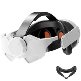 GEEKERA Head Strap for Meta Quest 3, Adjustable Elite Strap Replacement for Oculus Quest 3 Accessories, Lightweight Comfort VR Headset Accessories, Pressure-Free Wearing, Free Silicone Face Pad