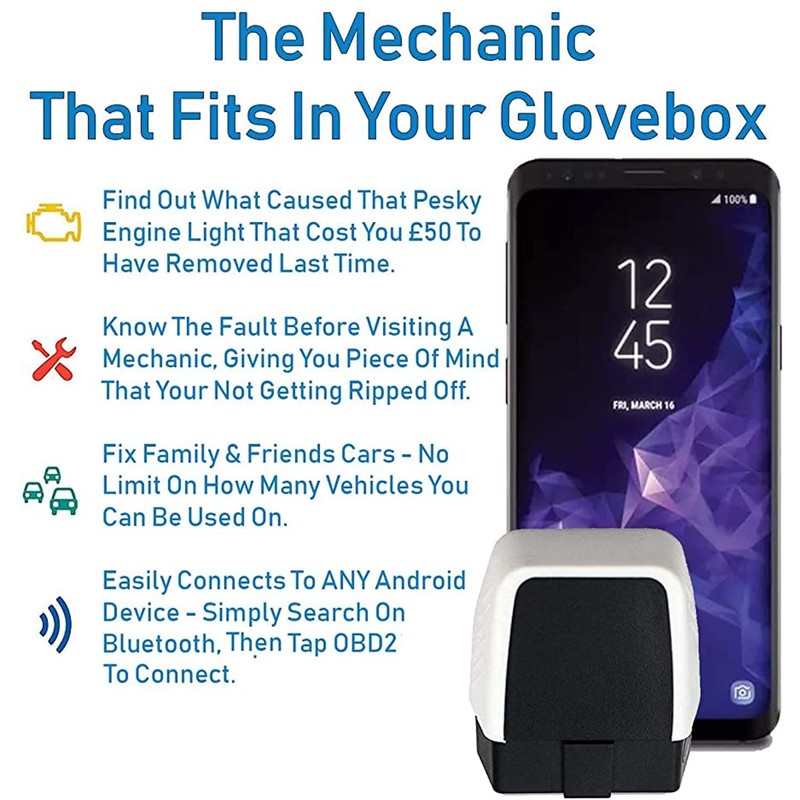 OBD Connect Plus | Bluetooth 4.0 OBD Diagnostic ECU Scanner/Fault