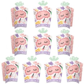 Big Dot of Happiness Pajama Slumber Party - Table Decorations - Girls Sleepover Birthday Party Fold and Flare Centerpieces - 10 Count