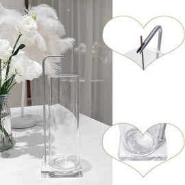 GreenGarden Square Glass Incense Holder Incense Holder, Stylish, Glass, No Ashes, Healing Incense Holder, Stylish, Simple, Interior, Relax at Home (Round+English Available, Acrylic)