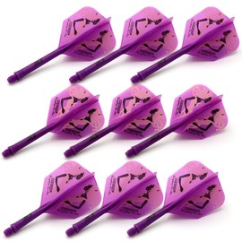 CUESOUL 3 Sets Integrated Dart Shaft and Flights,Dart Shaft Length 21mm/28mm/33mm,with exclusive pattern design