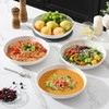 MALACASA 10" Large Pasta Bowls, 56 OZ White Salad Bowls,