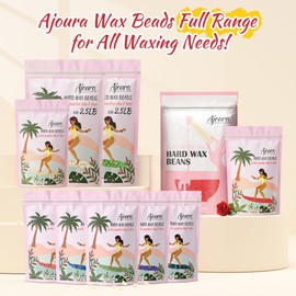 Ajoura Ajoura 2.5 lb Wax Beads for Hair Removal - Premium Hard Wax for Coarse Hair, Ideal for Brazilian Bikini, Legs, Face, Underarms, Arms, Chest, Back - Sensitive Skin for Efficient Home & Salon Waxing