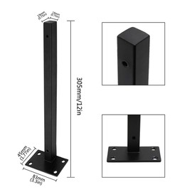 Luomorgo- 4 Pcs 8 Floating Shelf Bracket Stainless Steel Heavy Duty Black Shelf Brackets Blind Shelf Supports Hidden Brackets for Floating Wood Shelves Screws and Wall Plugs Included, Silver