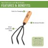 AMES 2446300 Tempered Steel Hand Cultivator with Wood Handle, 11-Inch,