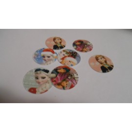 Unbranded Pre Cut One Inch Bottle Cap Images! CHRISTMAS FROZEN.with Free Shipping - photo, 25 images