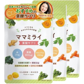 Mama Mirai Folic Acid Supplement 120 Tablets (3) / 마마 미라이 엽산 서플리먼트 120정 3개