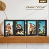 DUENPY 4 Folding 5x7 Picture Frame Horizontal Engineered Wood Accordion