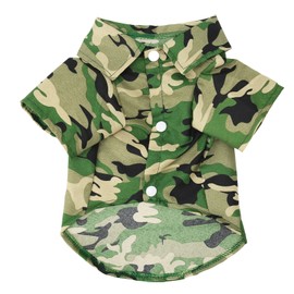 Dog Shirts Summer Stylish Camouflage Breathable Cool Pet Summer T Shirts for Small Medium Boy Girl Dogs Cats M