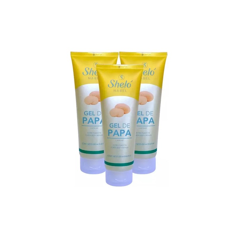 3 Pzs Gel De Papa Shelo Nabel 250ml Extra Fijacion
