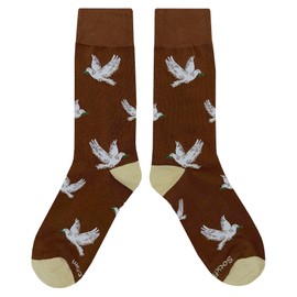 SockFly Peace Dove Dress Socks Funny Novelty Crazy Fun Design Men Size 8-12 Cotton Casual Crew Colorful Funky Fancy Socks Gift for Men