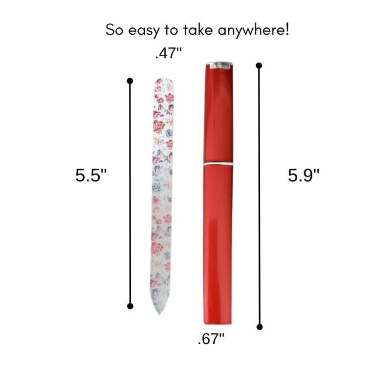 PayDirtCo Full Bloom 5-Pack Glass Nail Files Set with Cases