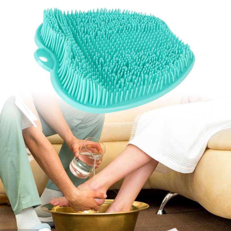 Shower Foot Scrubber Soft Silicone Anti Slip Suction Cup Odour