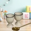 Ceramic Egg Cup Christmas Gift Set of 2 Porcelain Holder