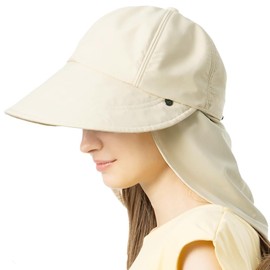 Loo&c Women's Hat, Large Size, Wide Brim, Alicia Casket, Cool to Contact, Includes Neck Guard, 100% Light Shield, UV Protection, Spring and Summer, Adjustable Size, 2-Way Cap with Chin Strap, light