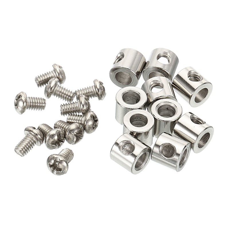 PATIKIL 10pcs 9x8mm Wire Rope Clip Steel Cable Clamp 5mm